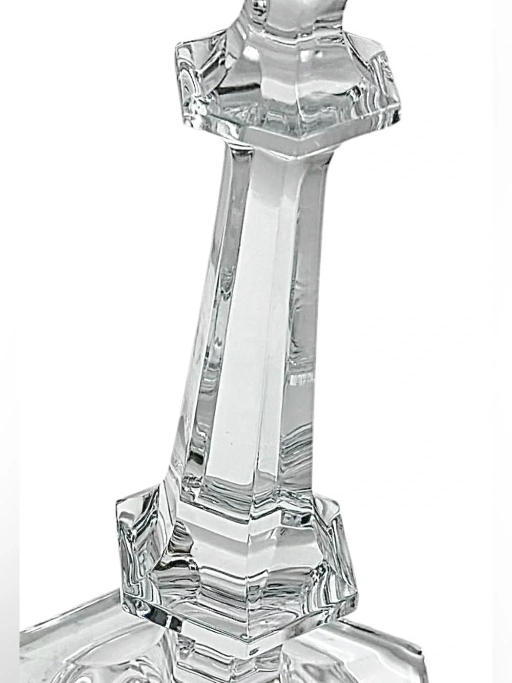 Baccarat France Pair of Harcourt Versailles Crystal Candlestick Holders